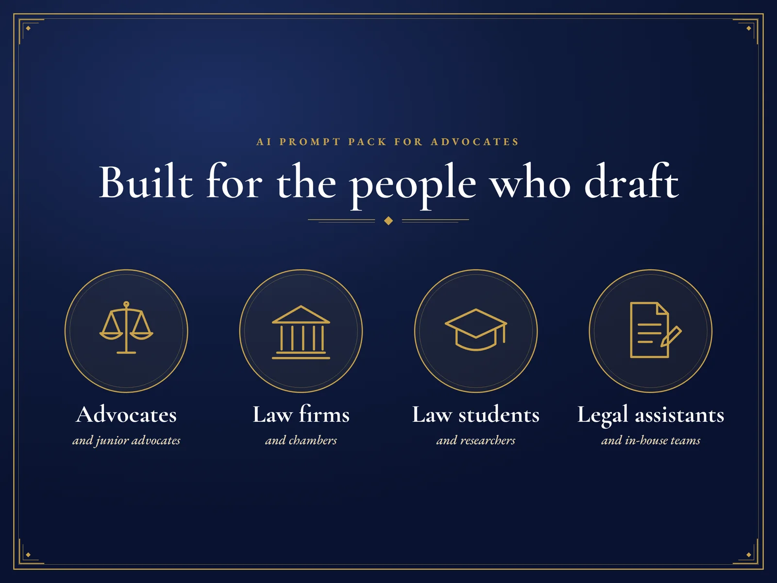 AI Prompt Pack for Advocates — For advocates, firms, legal assistants and students