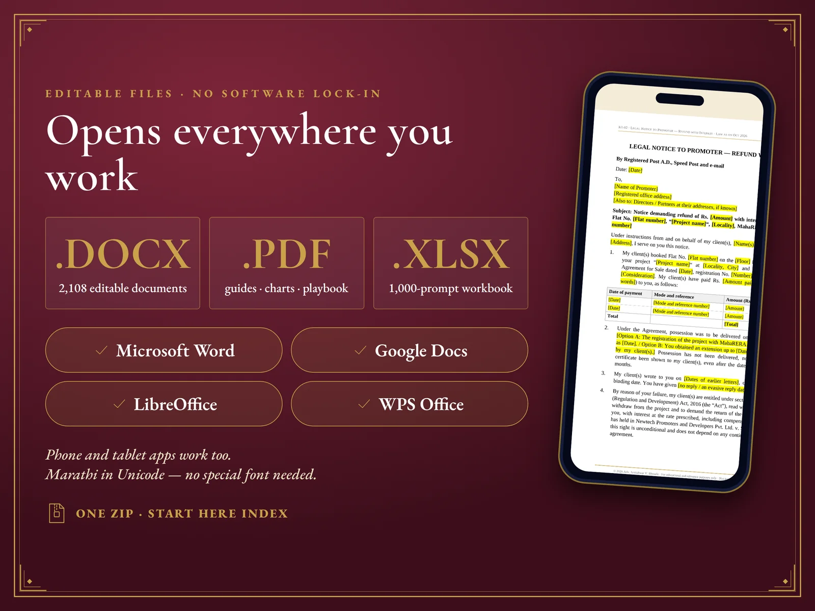Everything Bundle — Opens in Word, Google Docs, LibreOffice and WPS