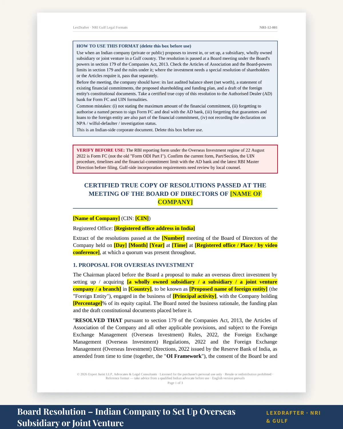 Gulf Career & Move Kit — Word + PDF · instant download · reference formats
