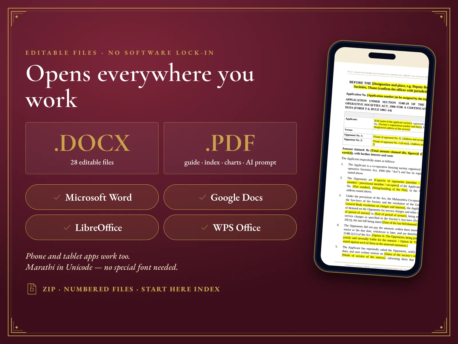 Housing Society Kit — Opens in Word, Google Docs, LibreOffice and WPS