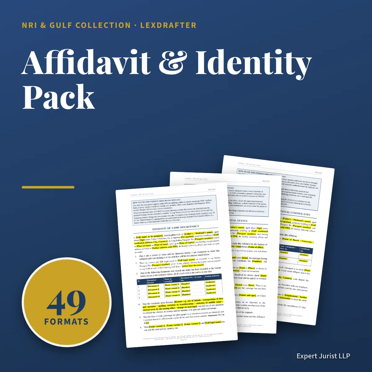 Affidavit & Identity Pack — The cover