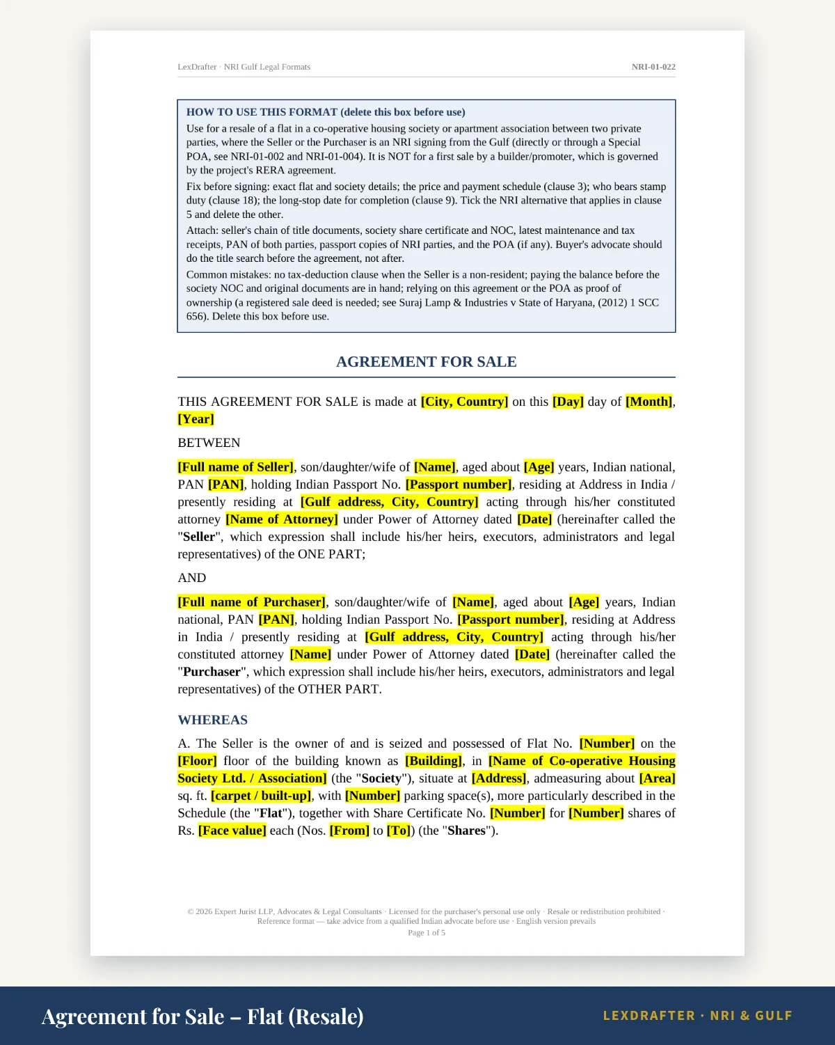NRI Property Pack — What is inside: 88 formats
