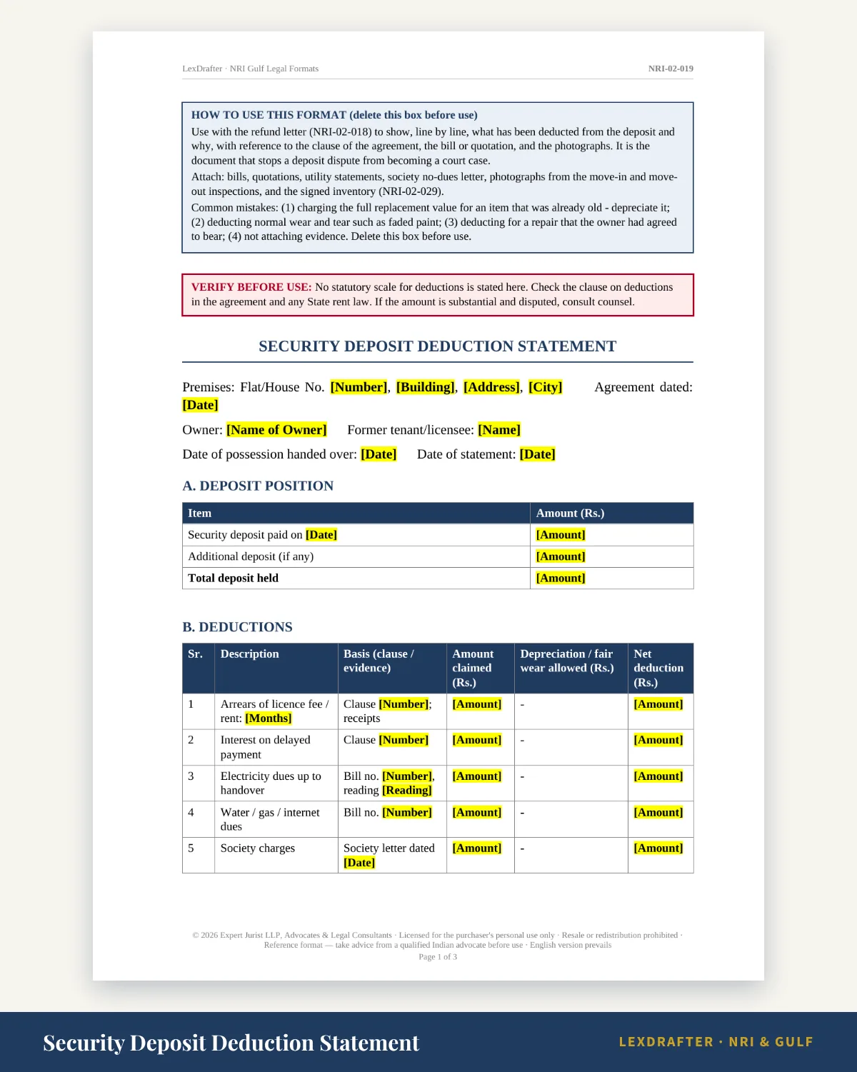 Tenant & Rent Management Pack — Who it is for: NRIs, Gulf residents and their families