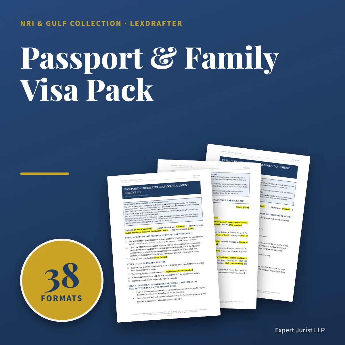 Passport & Family Visa Pack — The cover