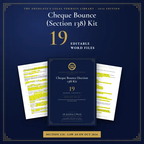 Cheque Bounce (Section 138) Kit — cover